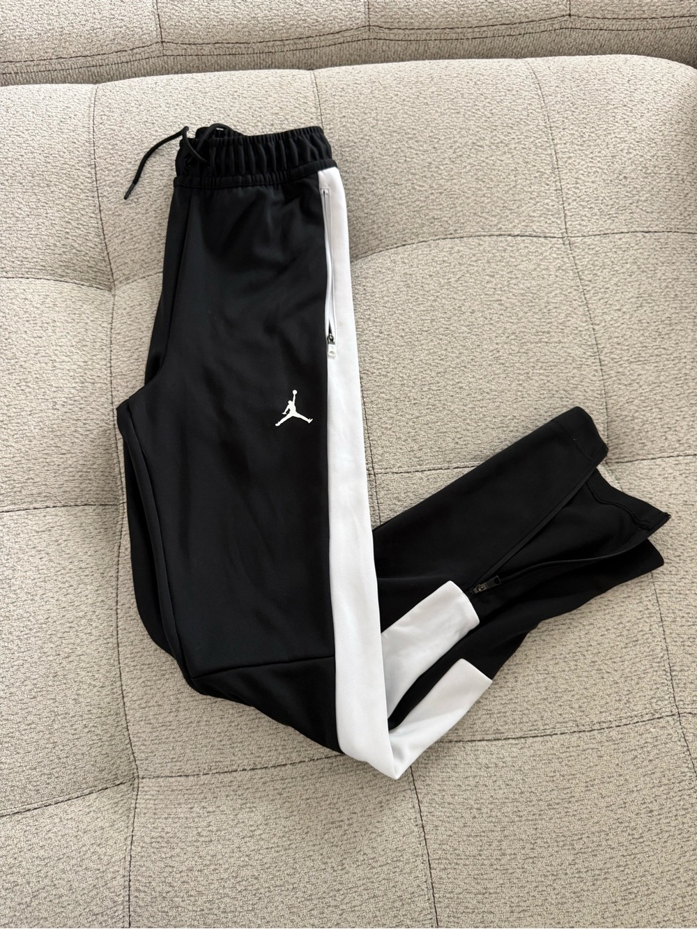 Jordan Black and White Athletic Track Pants